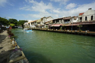 Melaka, Malaysia - August 28, 2022 ; view of  Malacca River 