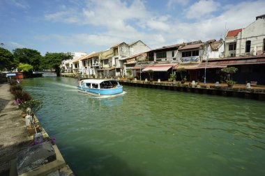 Melaka, Malaysia - August 28, 2022 ; view of  Malacca River 