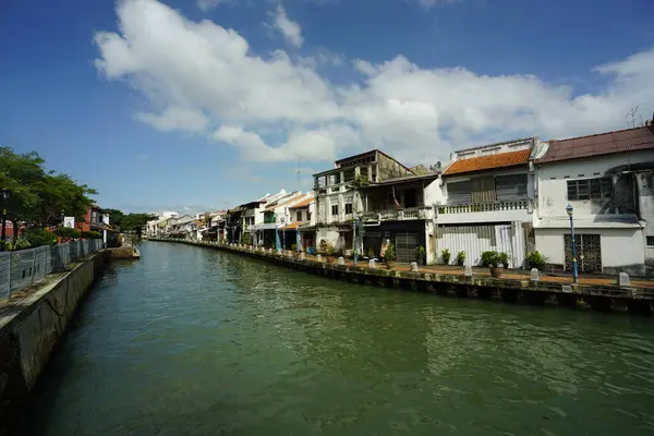 Melaka Malaisie Août 2022 Vue Sur Rivière Melaka — Photo