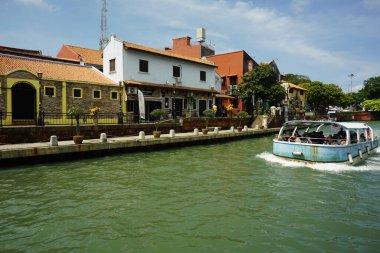 Melaka, Malezya-28 Ağustos 2022; Melaka Nehri nehir gezisi, Melaka, Malezya