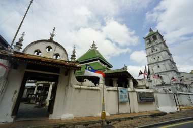 Malacca, Malezya-28 Ağustos 2022; Melaka, Malezya 'daki Mescid Kampung Kling manzarası