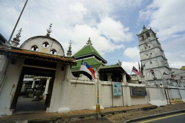 Malacca, Malezya-28 Ağustos 2022; Melaka, Malezya 'daki Mescid Kampung Kling manzarası