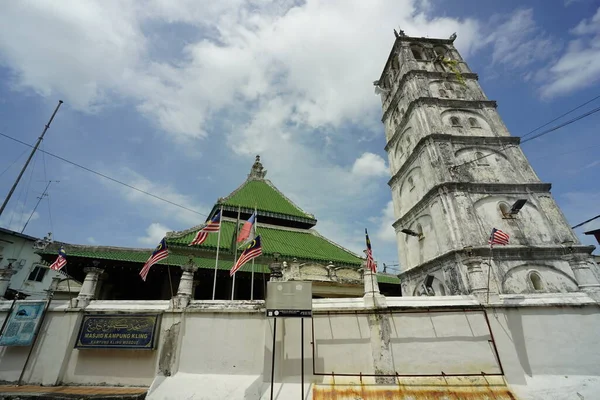 マレーシアのマラッカ 2022年8月28日マレーシアのメラカに位置するMasjid Kampung Klingのビュー — ストック写真