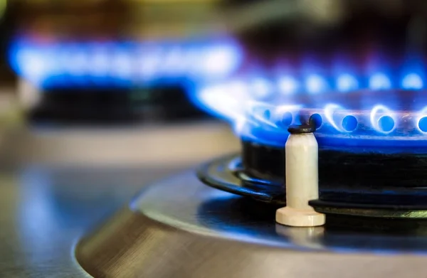 Queimadores de gás natural fogão — Fotografia de Stock
