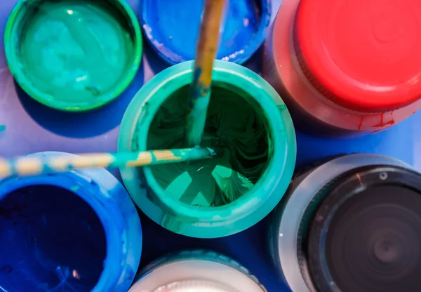 Colorful Paint Containers — Stock Photo, Image
