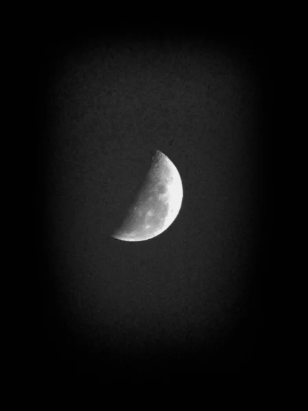 Foto Luna Durante Noche — Foto de Stock
