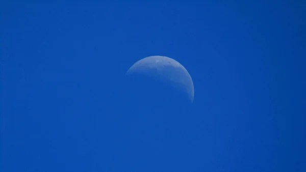 Фотография Луны Дневном Свете — стоковое фото