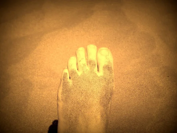 Ноги Пляжной Фотографии — стоковое фото