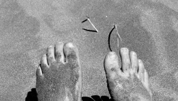 Feet Beach Photograph — Stock Photo, Image