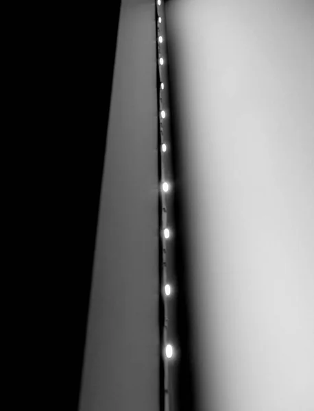 Abstracción Lineal Luz Led Blanco Negro — Foto de Stock