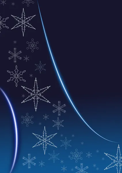 Blauwe Kerstmis illustratie — Stockfoto