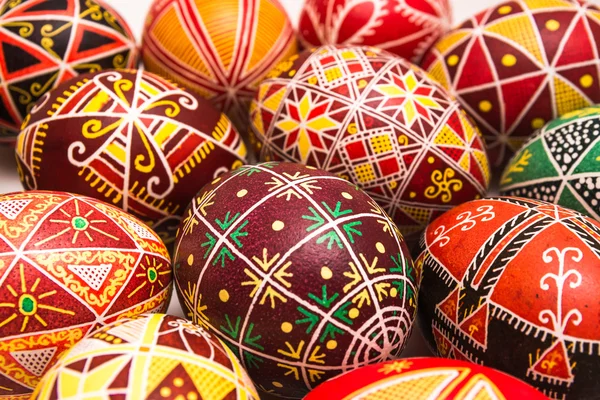 Beautiful Easter eggs with pattern for holiday — Stock Photo, Image