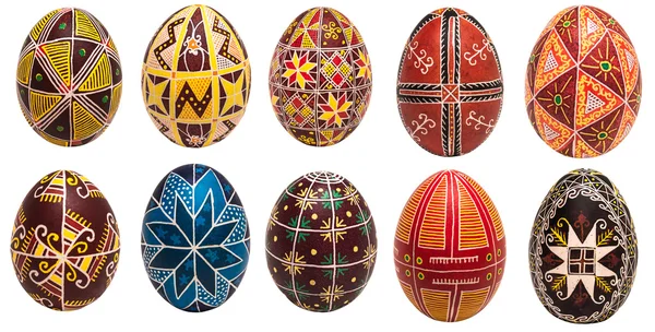 Colorful Easter eggs with pattern for background — Stock Photo, Image