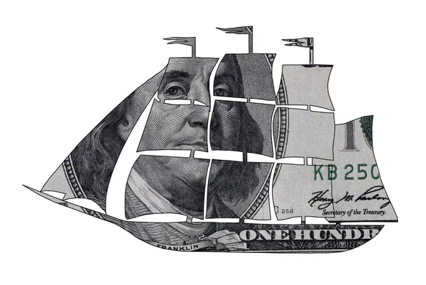 Dollar ship — Stock Photo, Image