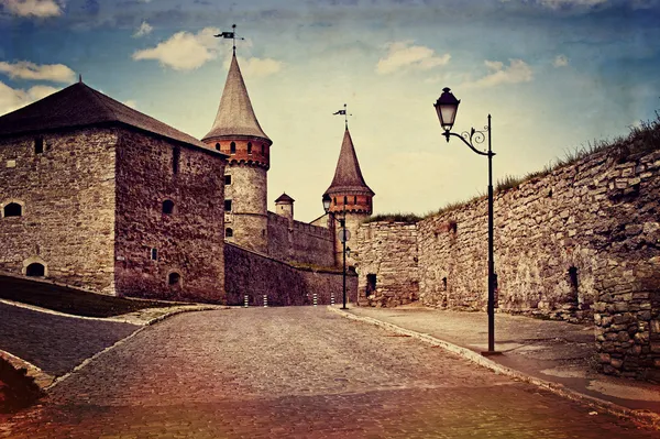 Вінтажний стиль зображення старого замку — стокове фото