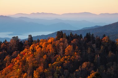 Sunrise at Smoky Mountains clipart