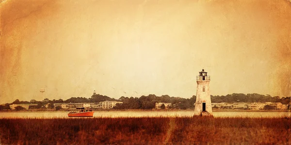 Old style photo of lighthouse — Stock Photo, Image