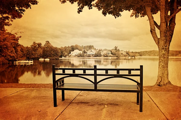 Vintage style photo of park — Stock Photo, Image