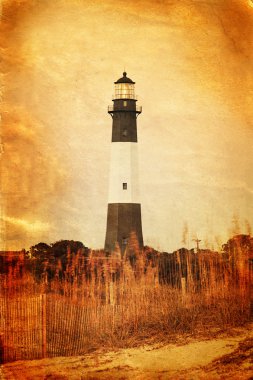 Vintage style photo of lighthouse clipart