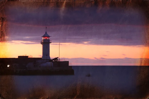 Retro photo of lighthouse — Stock Photo, Image