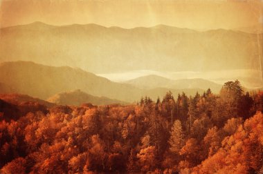 Old style image of Great Smoky Mountains National Park clipart