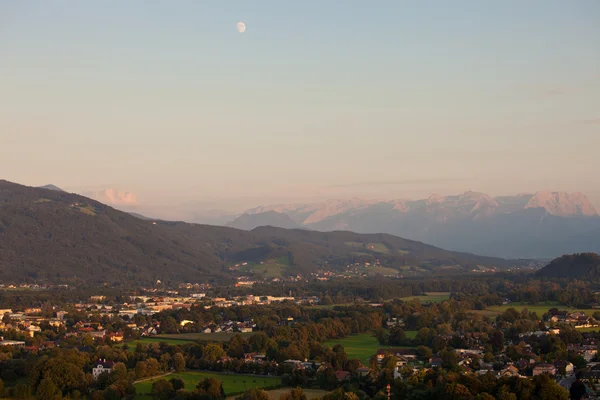 Gün batımında Alp Dağları Panoraması — Stok fotoğraf