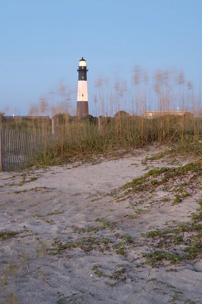 Lighthouse at sunrise — Stock Photo, Image