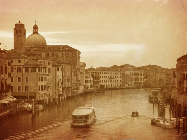 Vintage stílusú fotó a velencei Canal Grandéra — Stock Fotó