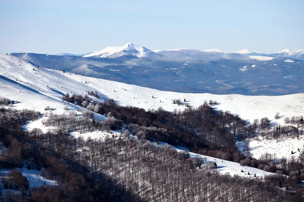 カルパティア山脈冬の風景 — ストック写真