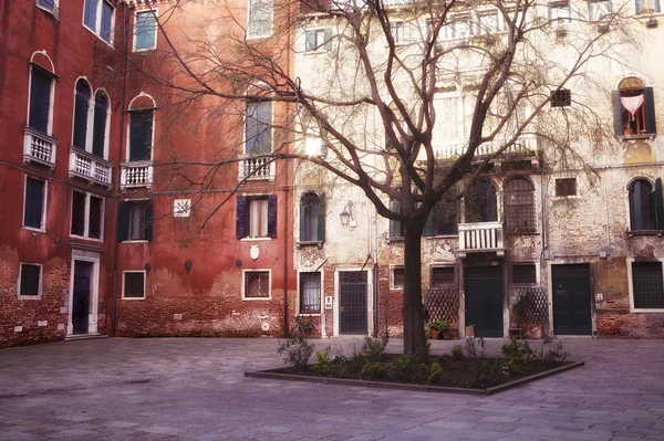 在威尼斯的小广场 — 图库照片