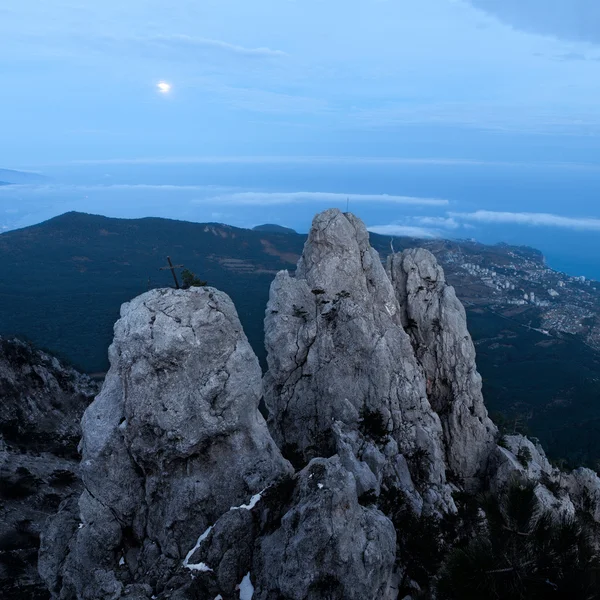 Ai-Petri mountain at night — Stock Photo, Image