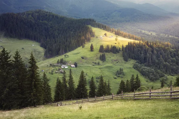 Montagnes des Carpates paysage rural — Photo