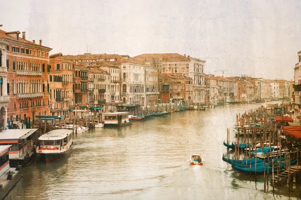 Vintage-Foto des Canal Grande in Venedig — Stockfoto