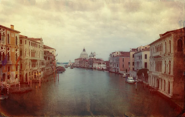 Retro styl obrazem canal Grande v Benátkách — Stock fotografie