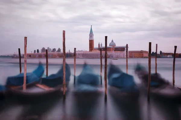 Ölgemälde Stil Bild der Gondeln in Venedig — Stockfoto