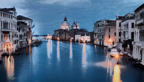 Olieverfschilderij stijl beeld van grand canal — Stockfoto
