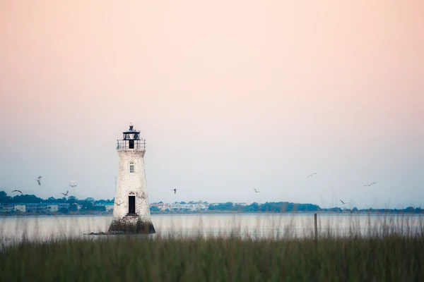 Old lighthouse at the Cockspur island — Stock Photo, Image