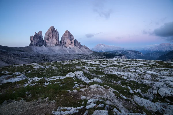 Tre Cime napkeltekor — Stock Fotó