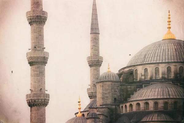 Foto vintage da arquitetura da Mesquita Azul Sultanahmet — Fotografia de Stock