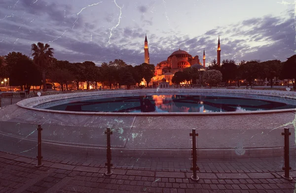 Fotos de estilo retrô da igreja de Santa Sofia em Istambul — Fotografia de Stock