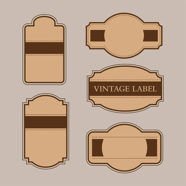 Colección Marcos Etiquetas Vintage Adecuado Para Elemento Vectorial Diseño Retro — Vector de stock