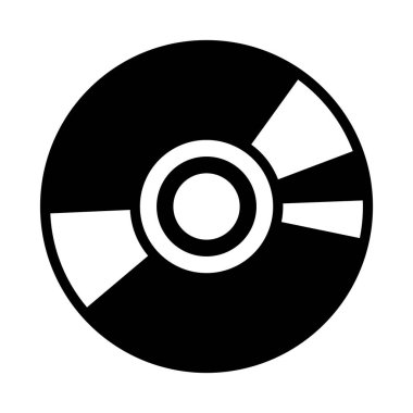 Beyaz üzerine cd disk simgesi vektörü