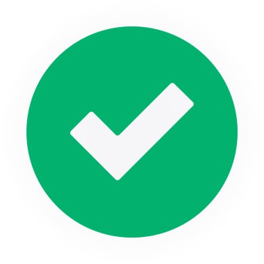 Kontrol işaretinin vektör çizimi