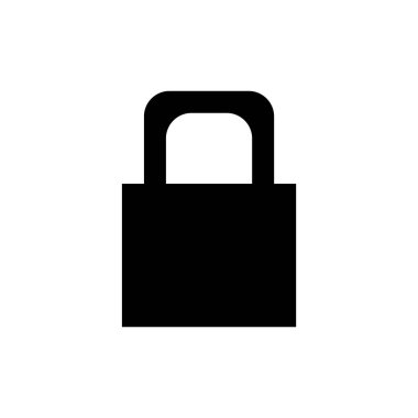 asma kilit ikon vektör çizimi