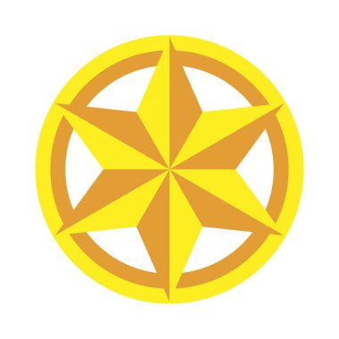 Bir yıldız simgesinin vektör illüstrasyonu