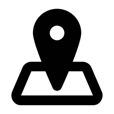 minimalist vektör illüstrasyonu, konum simgesi simgesi