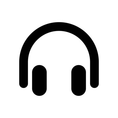 kulaklık simgesi vektör illüstrasyonu