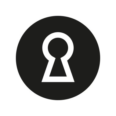 anahtar deliği ikon vektör çizimi