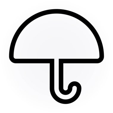 şemsiye simgesi, düz vektör çizim tasarımı