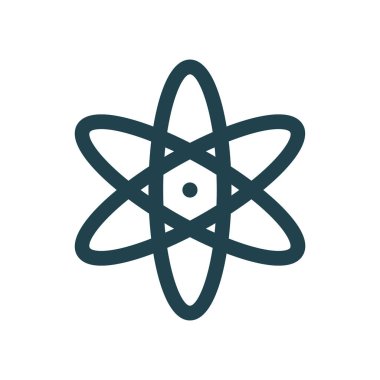 atom simgesi vektör illüstrasyonu